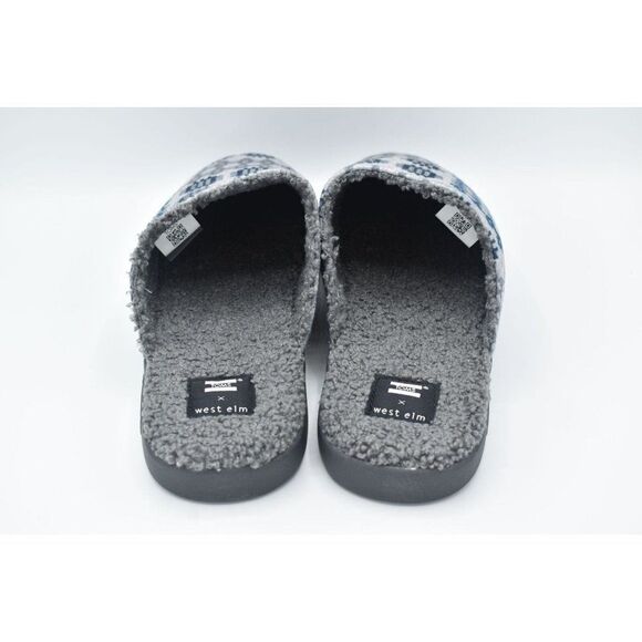 Toms Mens 13 Harbor Frost Grey Snowdon Repreve Two Tone Felt Slip On Slippers